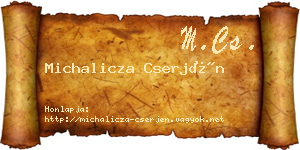 Michalicza Cserjén névjegykártya